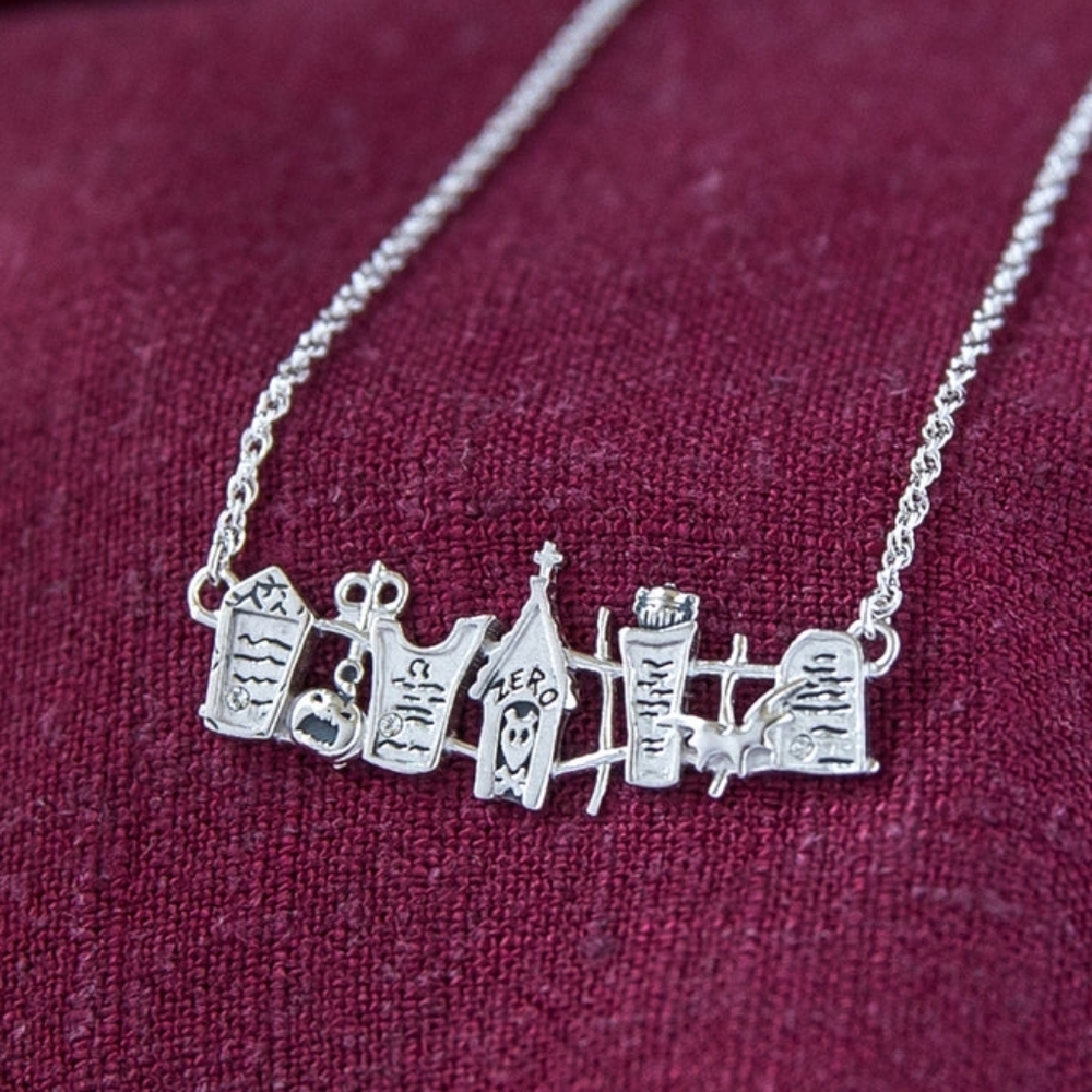 Disney X RockLove THE NIGHTMARE BEFORE CHRISTMAS Eternal Love Silver Necklace - Picture 2 of 3